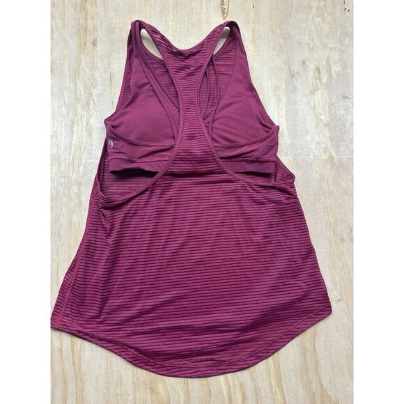 Lululemon Fully Flexed Two In One Tank Ruby Red Bra Sz 4 W1AYTS - Picture 5 of 6